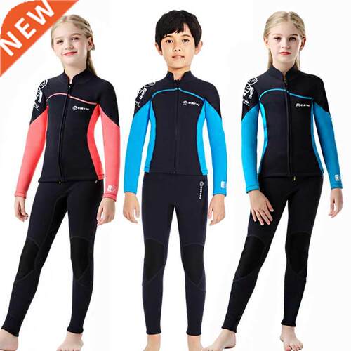 Kids Neoprene Swimsuit Girls Surfing Diving Suit Children Un