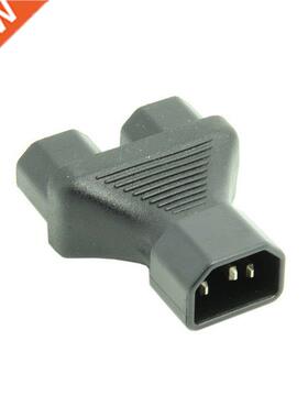 IEC320 C14 Male to Double C13 Female Y Type Splitter Extensi