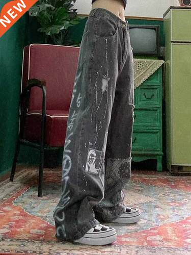 Cool Women Loose Vintage Pants Girl Fashion Hajuku Baggy J