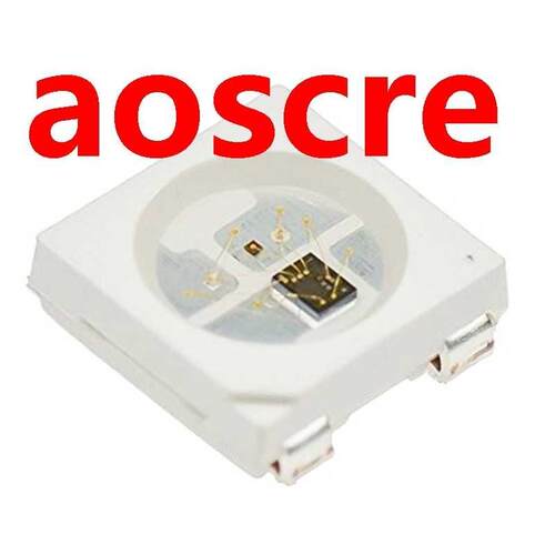 100PCS WS2812B RGB LED Chip 5050SMD White PCB WS2812 Individ