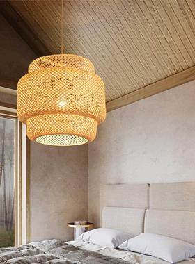 Rattan Chandelier Pendant Light Creative Bar Lamp Shade Ceil