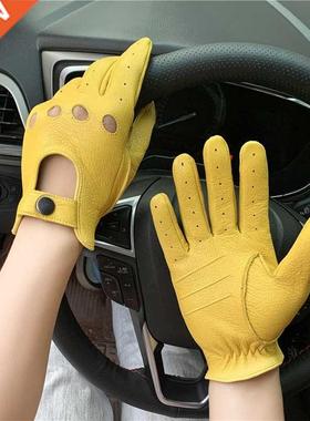 Motorcycle sheepskin gloves men's outdoor sports driving ret