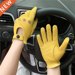 Motorcycle sheepskin gloves men's outdoor sports driving ret