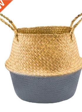 Desktop Debris Cleaning Storage Basket Seagrass Weaving