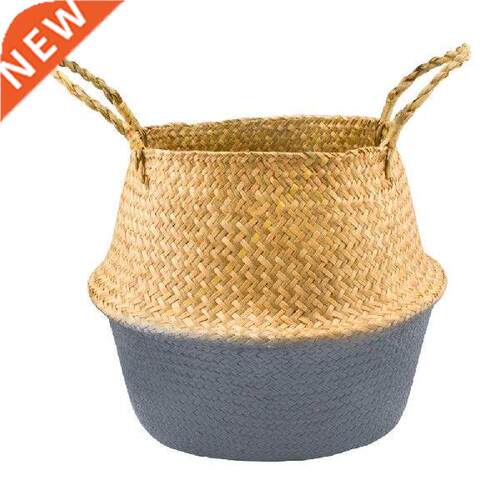 Desktop Debris Cleaning Storage Basket Seagrass Weaving