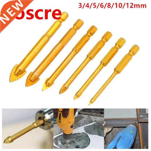 1/4 Inch Hex Shank Titanium Coating Ceramic Tile Glass Drill