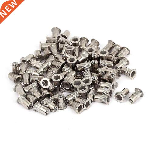 100x M5 Flat Head Threaded Rivet Nut