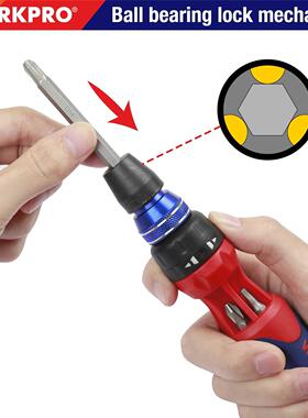 Ratcheting Screwdriver Set 12 in 1 Screwdriver Bit Set With