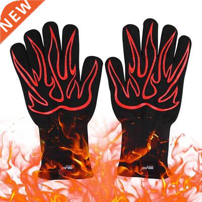 GMG BBQ Gloves Heat Resistant Silicone Non-Slip Fireproof Co