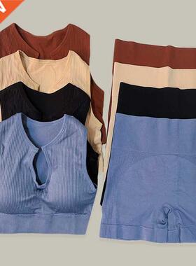 Yoga Set Gym Set Workout Clothes for Women Seamless Leggings