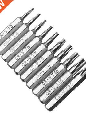 10pcs CR-V Torx Bits Set T T4 T5 T6 T7 T8 T9 T10 T15 T20