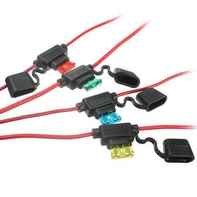 6v 12v 24v Car Auto In-Line Standard Blade Fuse Holder Wire
