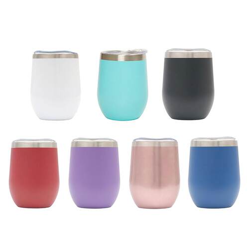 12oz Stainless Steel Tumbler Mug Wine Beer Juice Water Mug C