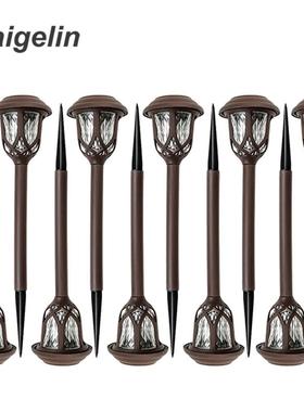 10pcs/set LED Solar Pathway Lights Outdoor Waterproof