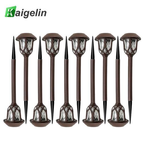 10pcs/set LED Solar Pathway Lights Outdoor Waterproof