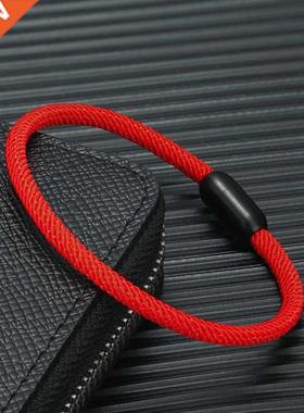 MKENDN Navy Style Nautical Thread Rope Bracelet Stainless St