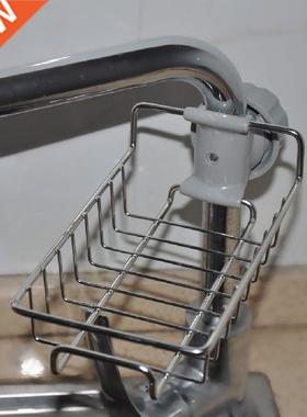 Stinless Steel Fucet Rck Kitchen Storge Shelf Sponge