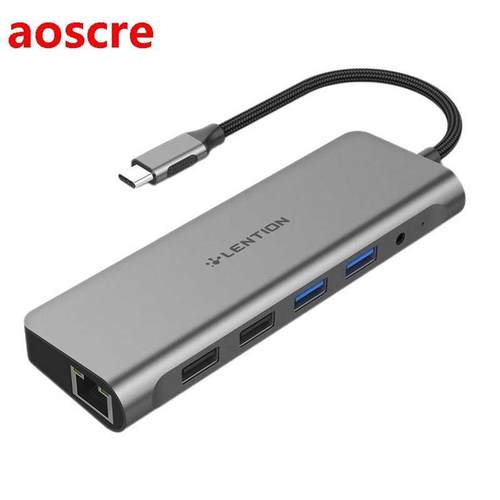 LENTION C69 4 Port Adapter USB C Hub with 4K HDMI-Compatible