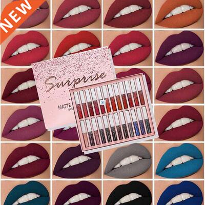 24 Colors/Set Matte Lipstick Set Waterproof Long Lasting