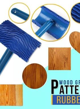 Blue Rubber Wood Grain Paint Roller DIY Graining Painting To