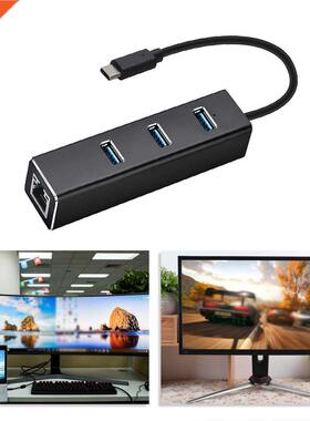 Type-c 3.0HUB + Gigabit Hub 3 Ports USB 3.0 Gigabit Ethernet
