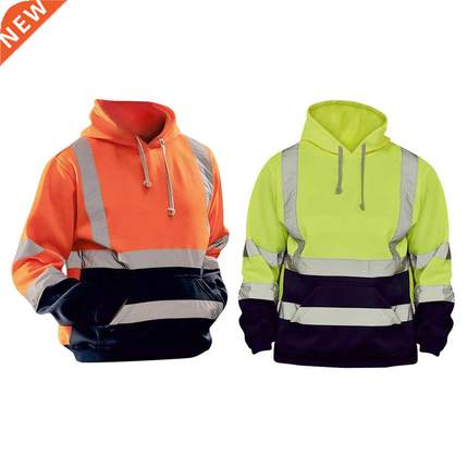 Hi Vis Pullover Mens Hoodie Swetshirt with Pocket Drwstrin