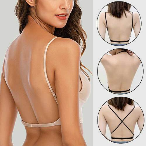 Sexy Backless Bra Lace Deep U Low Back Bralette Thin Cup Bra