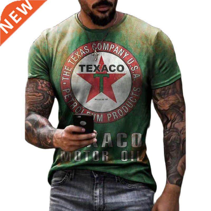Mens T-shirt Oversized Vintage Short Sleeve Summer New Tshir