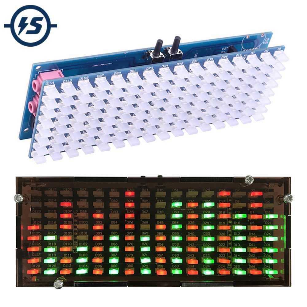 Green Red LED Flashing DIY Kits Audio Spectrum Analyzer Disp