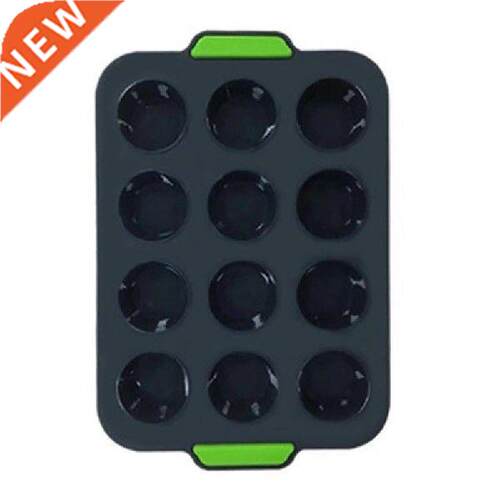Non-Stick Round 12-Cup Cupcake Silicone Molds Muffin Pan