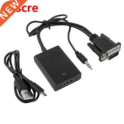 VGA to HDMI Adapter, 1080P VGA Male Input to HDMI Female Out