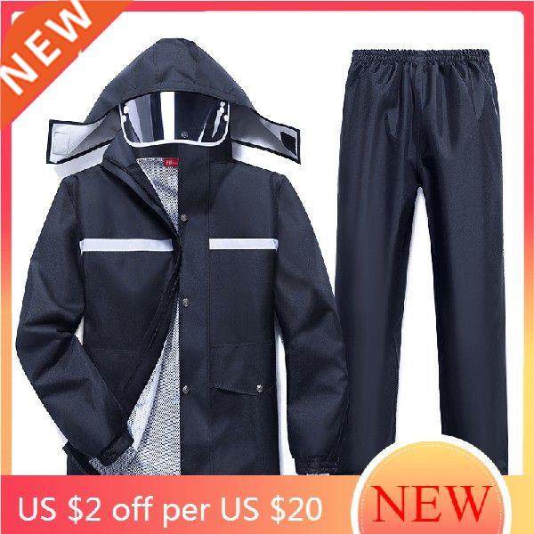 Reusable Polyester Raincoat Men Portable Adult Fashion