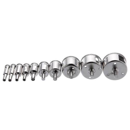 10Pcs Diamond Hole Saw set Hole Saw Drill Bit Cutter Tile Gl