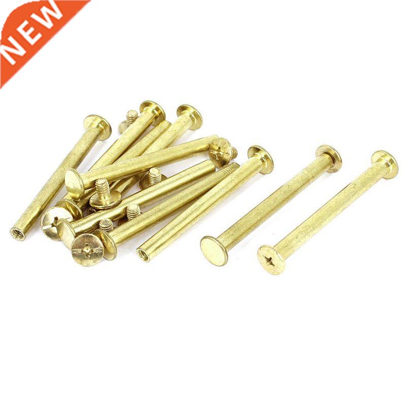 Scrapbook Leather 5x50mm Brass Plated Binding Screw Post 10p