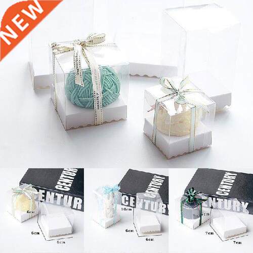 1Pc Transparent PVC Gifts Boxes Without Ribbon Paper Tray