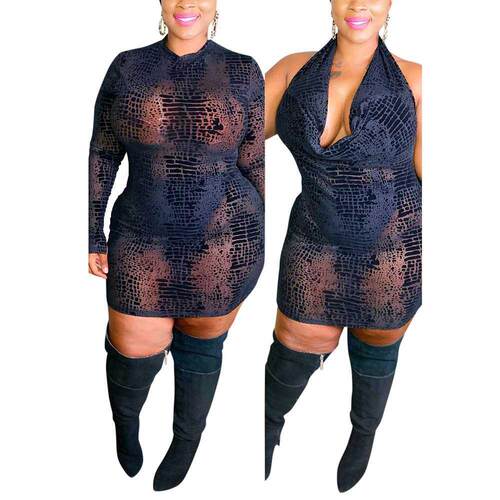 Xl-5xl large size fat MM women show slim perspective dress21