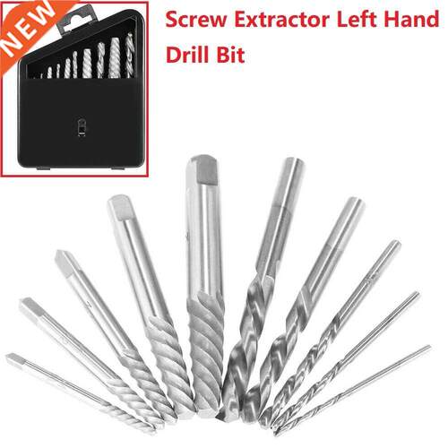 10pcs Screw Extractor Cobalt Left Hand Drill Bit Set Broken
