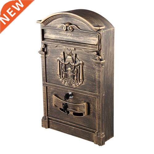 Retro Mailbox Villas Post Box European Lockable Outdoor Wall