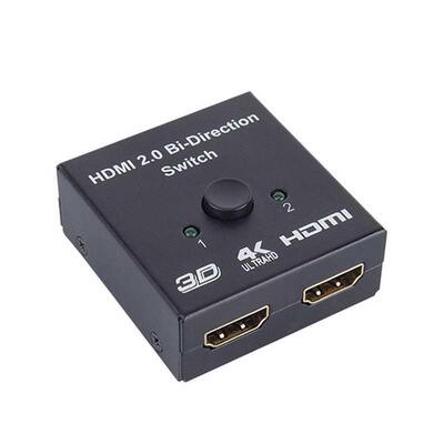 HDMI Switcher UHD 2 Ports Bi-directional Manual HDMI AB Swi
