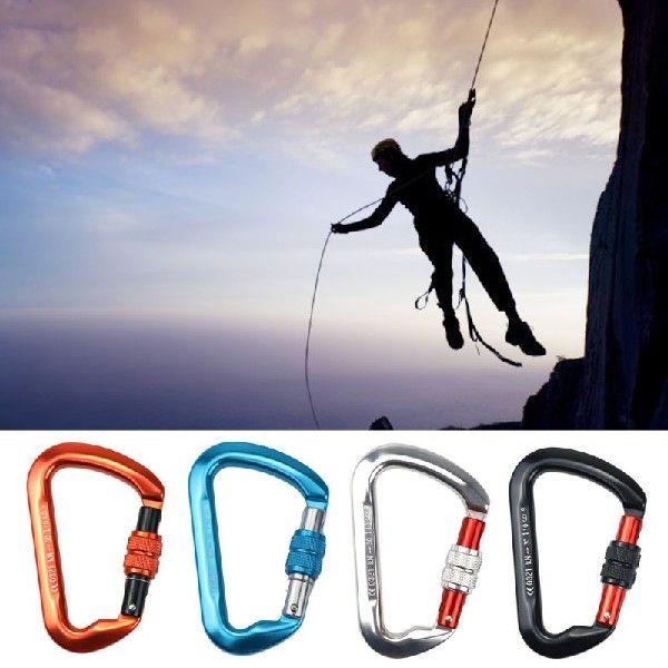 0KN Aluminum Alloy D-Shaped Carabiner Hold 6614lbs Heavy