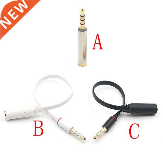 100pcs 3.5mm Male to 3.5mm Female Audio Adapter CTIA to OMTP