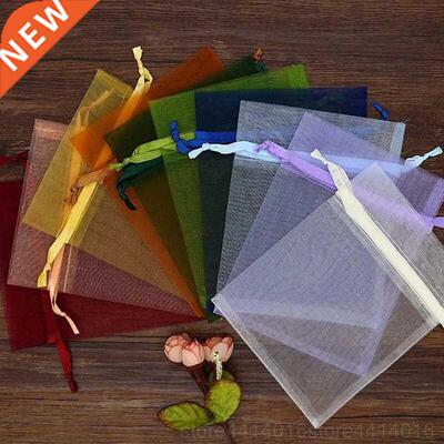 50pcs/set(4 Sizes) Organza Gift Bag Jewelry Packaging Bag We