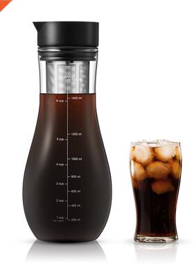 1500ml Cold Brew Iced Coffee Maker Pot Dual Use Filter Coffe