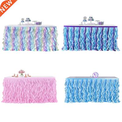 6 Ft Mermaid Curly Willow Table Skirt Tulle Table Skirt For