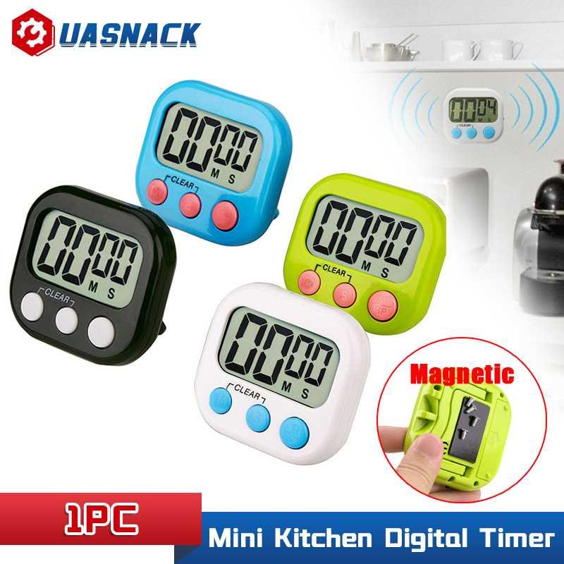 Mini Digital Kitchen Timer Big Digits Loud Alarm Magnetic Ba