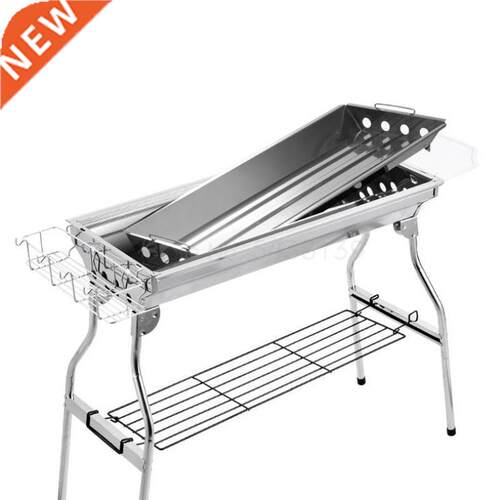 Stainless steel grill outdoor home shelf wild folding full