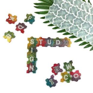 English Alphabet Puzzle Letter Silicone Cake Mold 3D