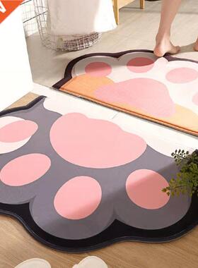 Cartoon Cat's Paw Carpets Doormats Rugs For Home Bathroom