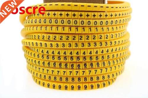 600pcs EC-1 Soft PVC Power Wire Number Marker Set No. 0 ~ 9