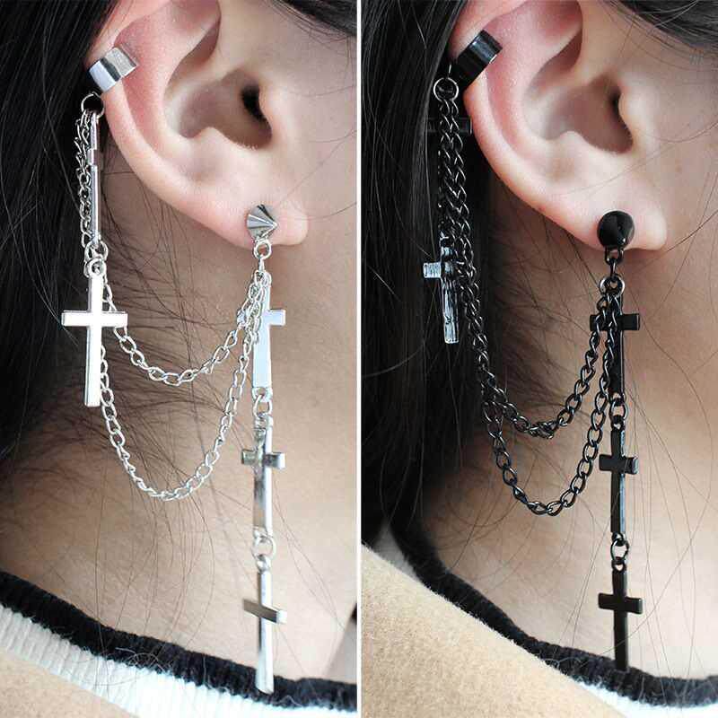 1 piece men women punk gothic cross exaggerated classic meta